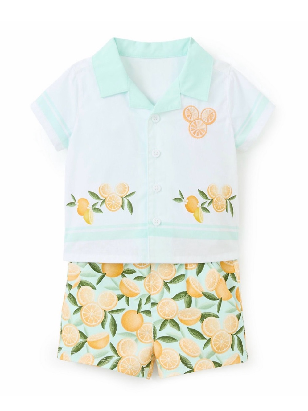 NWT Disney Parks Lemon Print Short Set Sz 12/18M